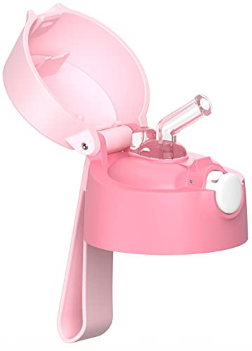 JARLSON® Ersatzdeckel Mit Silikon Mundstück - Für Edelstahltrinkflasche 350ml & Kunststoffflasche 500ml (Rosa)