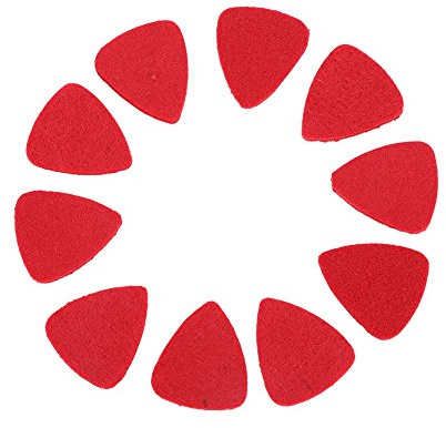Akustikgitarre Plektrum, Rot Plektrum, Filz Plektren Plektren Hohe Qualität 10 Stück für Ukulele Instrument Zubehör Saiteninstrumente
