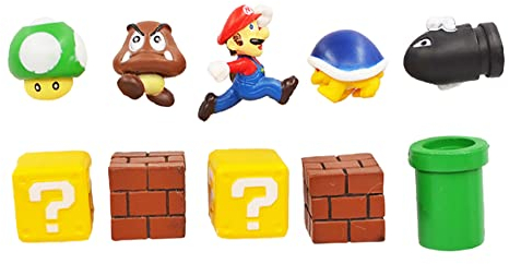 FEIFEI'S BOW 10/40PCS Super Mario Bros FRIDGE MAGNETS 3D Action Figures Kids Memo Party Bag Fillers Board Gift Refrigerator stickers (10)