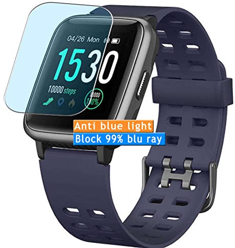 Vaxson 3 Stück Anti Blaulicht Schutzfolie kompatibel mit TEMINICE Glymnis TOMSHOO Idealroyal HAFURY 1.3 ID205L smartwatch Smart Watch Bluelight Displayschutzfolie ( nicht Panzer Schutz Glas ) Neue