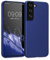 kwmobile Case kompatibel mit Samsung Galaxy S22 Hülle - Schutzhülle aus Silikon metallisch schimmernd - Handyhülle Metallic Blau