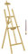 HOMCOM Caballete de Pintura de Madera Caballete de Dibujo con Ángulo Ajustable de 75° Soporte Trípode y Pincel para Lienzos 51,5x71,5x134,5 cm Natural