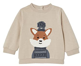 Vertbaudet Jungen Baby Sweatshirt beige meliert 86