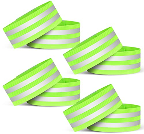 URAQT Reflektorband,8 Stücke Universal Doppel Reflektorbänder Running Sicherheitsband Reflektierend Neon Reflektorbänder für Radfahren Joggen Geeignete Reflektoren für Kinder & Erwachsene