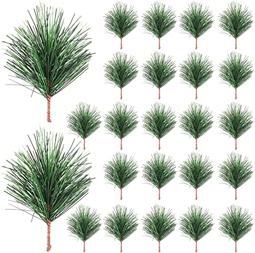 PRETYZOOM Stück Künstliche Grüne Tannennadeln Zweige Urlaub Tannenzweige Kleine Tannenzweige Stiele Picks für Weihnachtsblumenarrangements Kränze