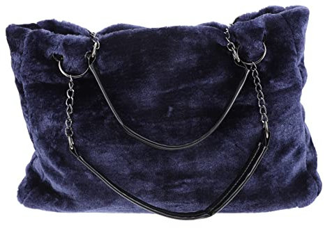 VALICLUD Handtasche Dame Plüschtasche Einzelne Umhängetasche Plüschige Einkaufstasche Fuzzy-plüschtasche Für Frauen Plüsch Umhängetasche Große Tasche Fell Einfach Damen Polyester