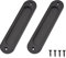 MOROBOR Tirettes ovales encastrées pour portes coulissantes, 2 tirettes encastrées en alliage d'aluminium noir mat pour portes de placard avec vis de montage pour portes de grange coulissantes/15cm