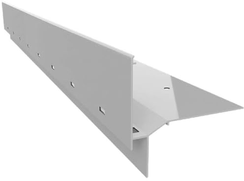 Renoplast® Aluminium Traufprofil W60 200cm Grau | Fertigstellung von Terrassen und Balkonen | Belüftete Böden Erhöht | Wasser ablaufsysteme Winkelprofil | Korrosionsschutz Balkonprofile