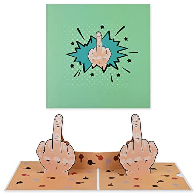 ds. distinctive style Geburtstagskarte Lustig Mittelfinger Pop Up Karte