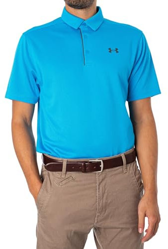 Under Armour Men's Tech Golf Polo Shirt, Blue, M
