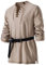 LucMatton Herren-Tunika, Retro-Stil, Schnürung, Mittelalter, für Halloween, Cosplay, Wikinger, Pirat, Vampir, Renaissance, Gothic, viktorianisches Kostüm, Khaki, Größe XL