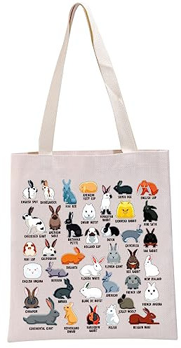 PYOUL Bunny Lover Tote Bag - Bunnies Owner Handbag - Rabbit Fan Gift
