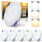 LED Einbaustrahler 230V Dimmbar, 6W Ultra Flach IP44 LED Spots Warmweiß Neutralweiß Kaltweiß Deckenstrahler Deckenspots für Badezimmer Küche Wohnzimmer, Weiss, 6er Set