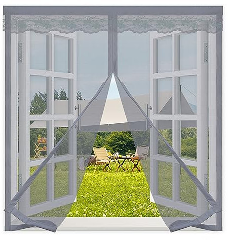Magnetic Screen Window 120x120cm,Magnet Screen Mesh with Self-Adhesive Tape,Mesh Fly Curtain Mosquito Net for Windows,Window Protector Net to Keep Bugs Out,Magentic Mosquito Net,Grey