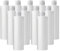 LusDoly 24 Piezas 250ml Blanco Recargable Botellas de plástico con Tapa Abatible Blanco Botellas de Jabón Botes loción Botella