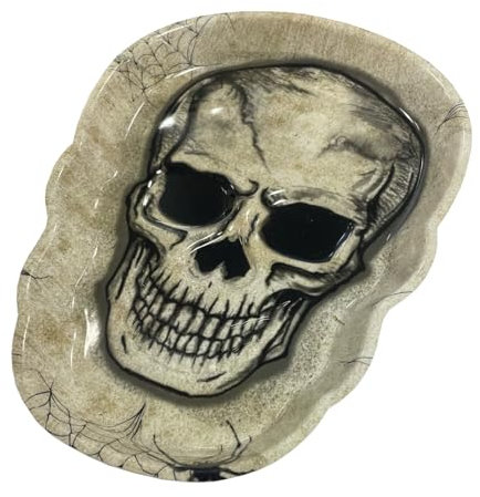 Halloween Sweet Tray Candy Bowl Basket Holder Trick Or Treat Party Decoration Accessory Skull Head Skeleton Design