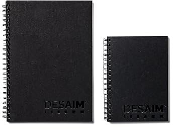 Desaim Notizbuch A6 Hardcover Ringbuch (schwarz)