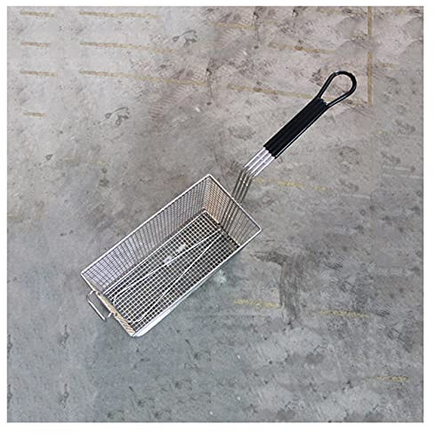 Cestello per Friggitrice Cucina friggere cestello metallico residuo residuo filtro frittura setaccio con manico lungo utilizzato for patatine fritte francesi carne Cucchiaio per Schiumarola