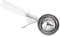 PATIKIL 5.3 Ounce Ice Cream Scoop with Trigger, Stainless Steel Portion Cookie Scoop with Thumb Trigger for Cookie Dough Cupcake Batter Baking, White