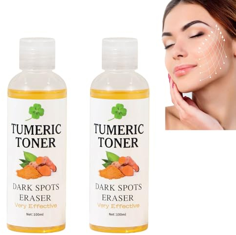 Kurkuma-Toner, 2024 New Kurkuma-Toner Zur Korrektur Dunkler Flecken, Kurkuma-Toner Für Dunkle Flecken, Entferner Dunkler Flecken Für Das Gesicht, Bright Skin Dark Spot Corrector-Gesichtsserum (2PC)