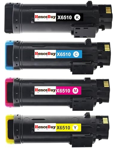 HenceBuy 6510 6515 Toner Kompatible für Xerox 6510 6515 Tonerkartuschen für Xerox Phaser 6510n 6510dn 6510dni 6510dnm WorkCentre 6515n 6515dn 6515dni 6515dnm Drucker, Schwarz Cyan Gelb Magenta