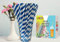 GULLAIIR Paper Straws, 150 Pack Paper Drinking Straws Bio Degradable Drinking Paper Straws Wedding Party, Party Straws, Restaurant, Juice Drinking Straws (150pcs White Blue Stripes)