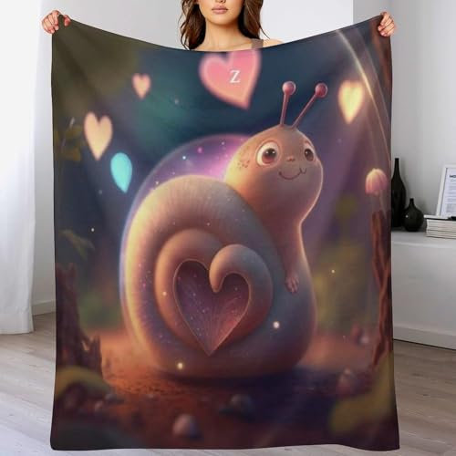 süße Schnecke Decke Flauschige Decke Fleecedecke Weich Und Warm Als Sofadecke, Wohndecke Oder Tagesdecke, Decken Für Couch(130×180cm)