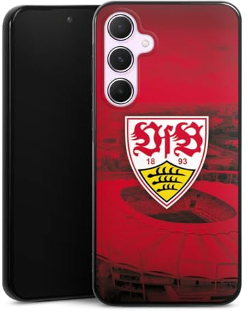 DeinDesign Silikon Hülle kompatibel mit Samsung Galaxy A55 5G Case schwarz Handyhülle VfB Stuttgart Stadion Offizielles Lizenzprodukt