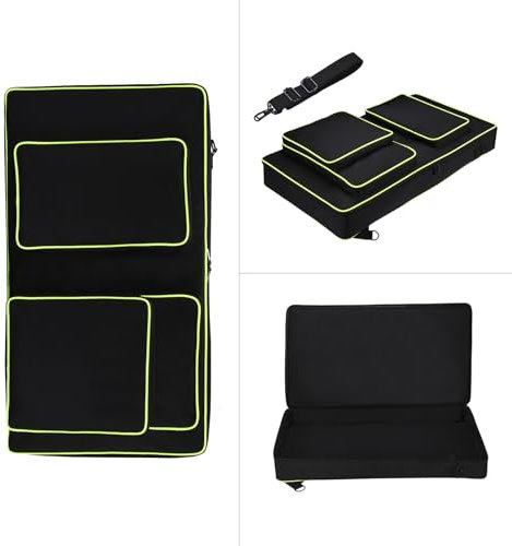DGSYMLXGS storage bag case, compatible for Pioneer DDJ-FLX10 DDJ-1000SRT/1000 record player controller, portable multi-function adjustable shoulder strap large capacity storage bag (DDJ-FLX10 Case)