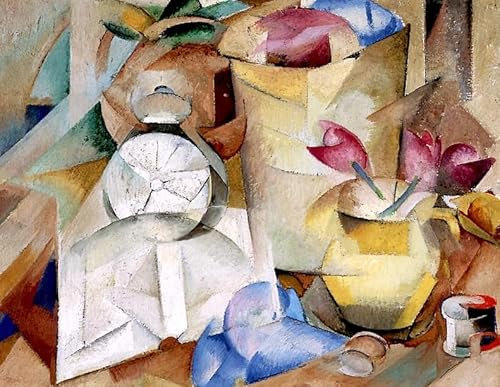 DTAUPREB Malen nach Zahlen-Sets Stillleben mit Wecker Alice Bailly DIY-Ölgemälde-Set Malen nach Zahlen Zeichnen auf Leinwand Kunst Heimdekor Geschenke