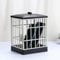 Dpofirs Phone Lock Box with Timer, Cell Phone Jail, Mobile Phone Jail with Timer Cell Phones Prison Lock Up Safe Smartphone Stand Holder Classroom Home Table Office Storage Gadget (Black