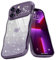 Teageo Cute Heart Pattern Curly Phone Case for iPhone 13 Pro Max, Wave Frame Glitter Case for Girls Women Aesthetic Bling Cover Shockproof Soft TPU Bumper for iPhone 13 Pro Max, Purple