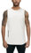 Mens Vest Tank Top Gym Athletic Sports Vest Summer Top for Men UK Undershirt Classic Fit Stretch Basic Tank Tops Fashionable Work Vest Summer Sleeveless T-Shirts Stretch Vest for Men White