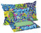 Riad Arredo Set Completo Letto Stampa Digitale 100% Cotone Ideale Ragazzi Bambini Divertente Made in Italy (Graffiti, Singolo)