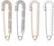 Sibba Lot de 4 épingles à nourrice décoratives pour femme - Avec perles artificielles - Élégantes perles - Cardigan - Col - Pour chemises de haut