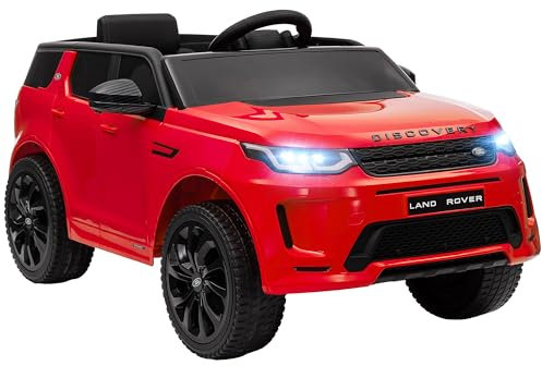 AIYAPLAY Kinder Elektroauto 12V Kinderauto mit 2,4G Fernbedienung, Kinderfahrzeug mit Musik, Hupe, LED-Lichtern, USB/MP3-Anschluss, Elektrofahrzeug für Kinder 3-6 Jahre, Rot