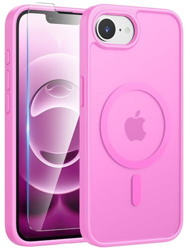 FNTCASE für iPhone 16e Hülle: iPhone 16E 2025 Handyhülle Magnet Matte Translucent Strukturierte Magnetische Slim Militärischer Fallschutz Robuste Strapazierfähige Schutzhülle