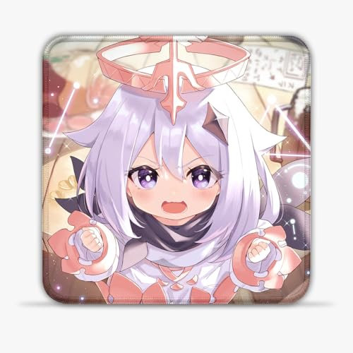 LJSPTU Tapis de Souris Genshin Impact 25x25cm Tapis de Souris en Tissu SU Tapis de Souris sans délai Bords Cousus Tapis de Souris Portable antidérapant pour Ordinateur et Ordinateur Portable