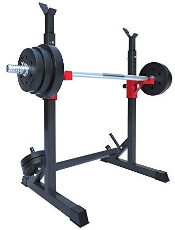 Squat Rack Bench Press Stand Höhenverstellbar Multifunktion Langhantelablagen Fitness Tower Tragbares Krafttraining Hantelablage