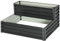 Outsunny 2 Tier Galvanised Raised Garden Bed with Open Bottom, Outdoor Steel Planter Box for Flowers, Vegetables and Herbs, 120 x 101 x 58 cm, Dark Grey