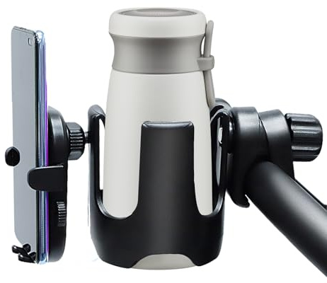 Microphone Stand with Cup & Phone Holder