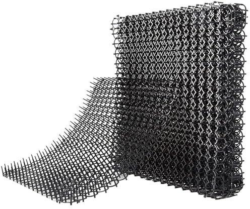 Mat De Picos De Gatos - Mats De Disuasión De Animales De Jardín De 12 Piezas | Almohadillas De Salto Anti-Gato Flexibles, Alfombra De De Cerca Al Aire Libre para Césped, Patio, Macizos De Flore