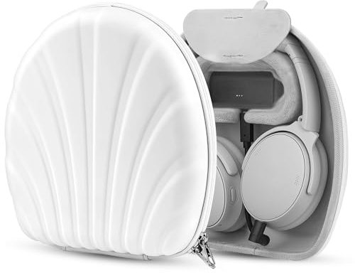 Geekria PRO Charging Headphones Case Compatible with Bose QC Ultra/45/35 II, 700, Hard Shell, Durable, Multi-Layer Protection Bag (White) Without Power Bank