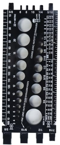 Hoite Calibrado, comprobador de paso, herramienta de medición portátil, identificación precisa, rosca de perno para talleres y reparaciones del hogar.