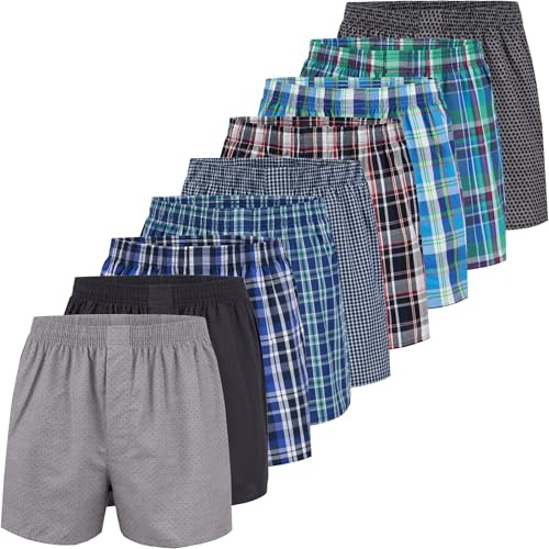 City Life 3er, 6er, 9er Pack Herren Boxershorts Shorts Boxer Webboxer Sparpack S-4XL, Farbe:9er Pack D03, Grösse:4XL