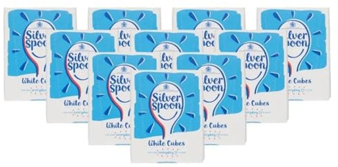 Silver Spoon White Sugar Cubes – 500g (Pack of 10)| Perfect for Tea, Coffee & Entertaining | Portion-Controlled White Sugar | Great for Guests & Catering