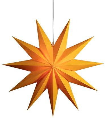 ZICOM LED Riesen Dekostern Weihnachtsstern Stern mit 11 Zacken wetterfest, gelb Ø 100cm, Innen und Außen für Weihnachten, Hochzeiten, Party, Dekoration, Geschenkidee, E14 Fassung 230V 50Hz