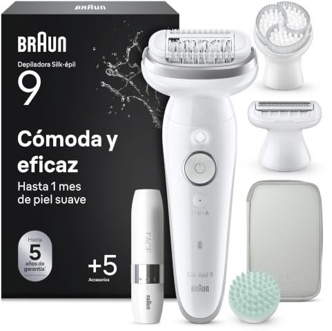 Braun Epilierer Damen Silk·épil 9 SkinSpa, Ladyshaver, 9-381, Silber