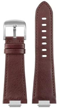 XNJIADVSY Kompatibel mit Tissot PRX Lederarmband for Herren Super Player T137 410..407, Schnellverschlusskette, 26 mm, 12(A-Brown Silver)