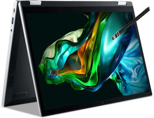 acer Touchscreen Spin 14 Convertible 2-in-1 Laptop Intel 8-Core i3 up to 3.8GHz 14in WUXGA 8GB DDR5 256GB SSD Web Cam HDMI Win 11 (A3SP14 - Renewed)